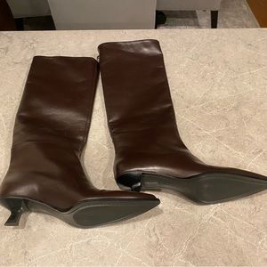 Massimo Dutti knee high leather boots